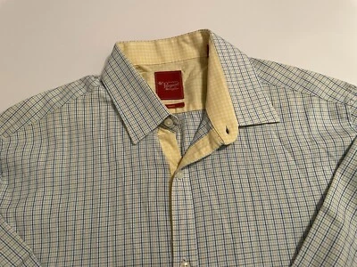 Original Penguin Mens Dress Shirt 15.5 Medium Slim Fit Plaid Checkered - Image 1 of 4
