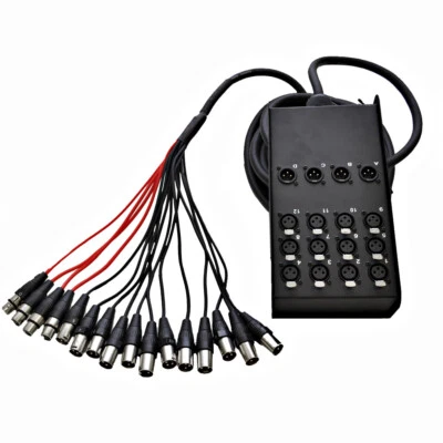 Seismic Audio 12x4 Channel XLR Low Profile Circuit Board Snake Cable - 25 Feet - Image 1 of 4