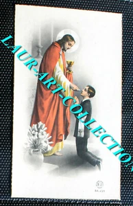 IMAGE PIEUSE SAINTE - SOUVENIR COMMUNION SOLENNELLE - 10x6cm RELIGION HOLY CARD - Imagen 1 de 1