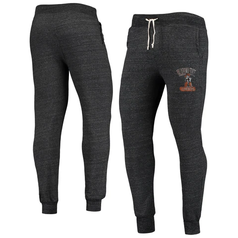 Men's Alternative Apparel Black Oklahoma State Cowboys Dodgeball Tri-Blend Pants Cover