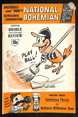 1955 Kansas City A's @ Baltimore Orioles Program 8/3 VG/Ex 78331b4 - Image 1 of 2