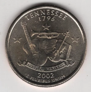 2002 P TENNESSEE STATE QUARTER ROLL 40 U.S .25¢ COINS UNITED STATES OF AMERICA - Picture 1 of 3