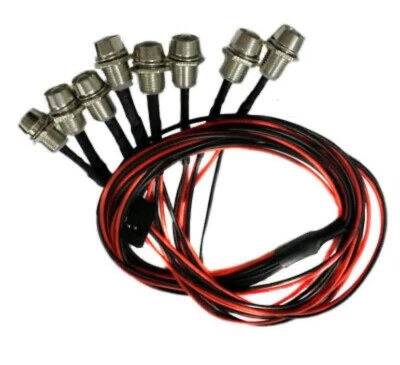 LED Lights Suitable For RC Model Car 8 x 5mm White Headlight Light 8W5-JR - Image 1 of 4