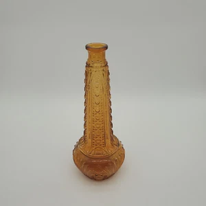 Vintage Amber Empoli Glass Genie Bottle - No Stopper - Picture 1 of 8