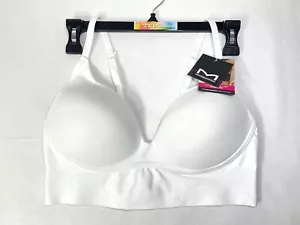 NWT Maidenform Women's Size L Convertible M Lift Bralette DM2316 White - Picture 1 of 8