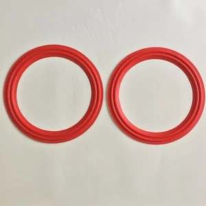 2 Stück 12" 12 Zoll 3 Linien Rot Stoff Lautsprechereinfassung Lautsprecher Rand Lautsprecher Reparatur - Bild 1 von 8