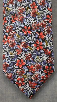 Gravata Gianni Feraud Premium Ragged Robin estampa floral liberdade 56 x 2,25 nova com etiquetas $125 - Imagem 1 de 4