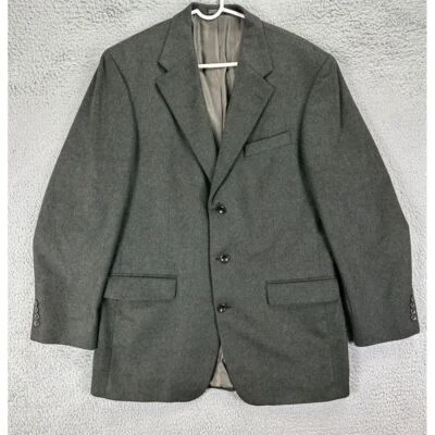 Oscar De La Renta Blazer Mens 42L Olive Green Wool Cashmere Nylon Blend Tuxedo - Image 1 of 4
