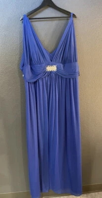 Royal Blue 鸡尾酒礼服(地板长度)/尺寸 5XL - Fiesta 时尚 — 第 1/4 张图片