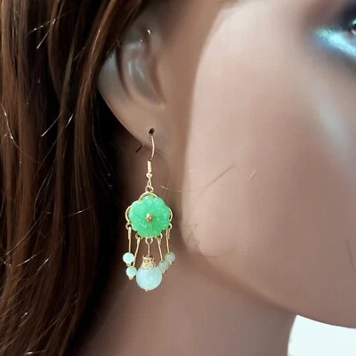 Cristal Moda* Pendientes Regalo Delicados Estilo Antiguo Foto 1 de 4