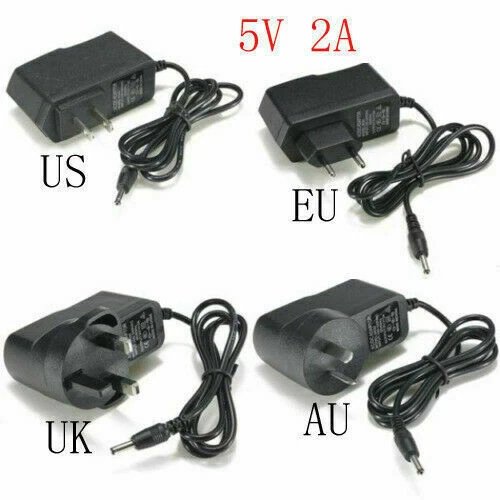 5V 2A 2000mA AC Adapter to DC Power Supply Charger Cord 3.5x1.35MM Plugs - Image 1 of 1