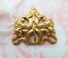 Floral Spray Findings (Fb-6045) Brass Iris Flower Stamping -