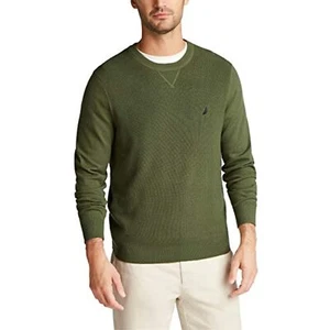 Nautica Men's Navtech Crewneck Sweater, Pine Forest Green, XX-Large - Picture 1 of 5