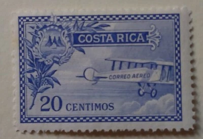 Selo de correio aéreo da Costa Rica, 1926, sc#C1, perfeito estado, VLH, OG - Imagem 1 de 2
