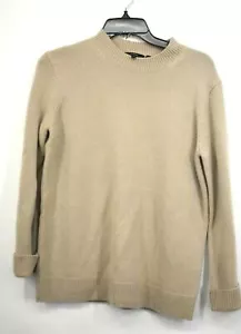 Theory Women Brown Crew Neck Solid Relaxed Drop Shoulder Cashmere Sweater P $495 - Picture 1 of 7