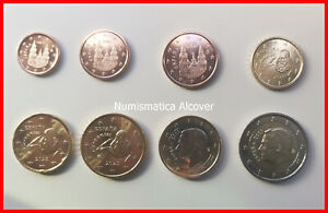EUROS SPAIN 2023 Complete Series 8 Coins SC - SPAIN EURO SET