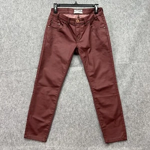 One Teaspoon Freebird II Skinny Jeans Women's Size 28 Bordeaux Coated Denim - Picture 1 of 11