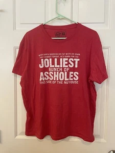 Jolliest Bunch of A**holes Nuthouse Christmas Vacation Womens XL Graphic T-Shirt - Picture 1 of 3