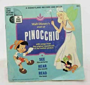 Disneyland "Walt Disney's Story of Pinocchio"  Book And Record  #311 - Picture 1 of 4