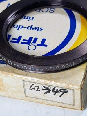 Tiffen 62-49mm Step-Down Lens Filter Converter Adapter Ring 62mm-49mm E62-49 NOS - Image 1 of 4