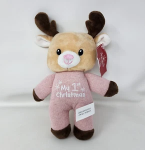 Walmart My 1st Christmas Pink Reindeer Deer Plush Soft Toy Tag Stuffed Animal - Bild 1 von 5