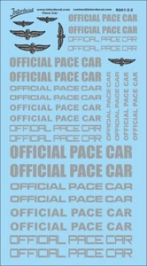 Pace Car 02 Waterslidedecals silver-black 149x80mm INTERDECAL - Picture 1 of 1