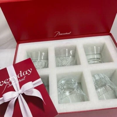 baccarat Everyday Classic 6 tumblers BIBA ETNA VEGA ROSA STELLA BELUGA with box - Image 1 of 3