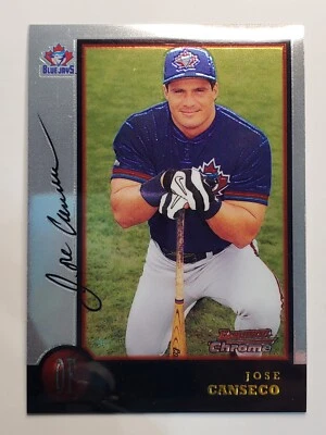 Bowman Chrome #277 Jose Canseco 1998 ~ Toronto Blue Jays Foto 1 de 2