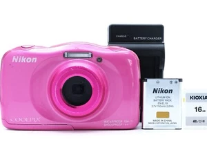 Nikon COOLPIX W100 Pink 13.2MP Waterproof Shockproof Digital Camera from Japan - Picture 1 of 14