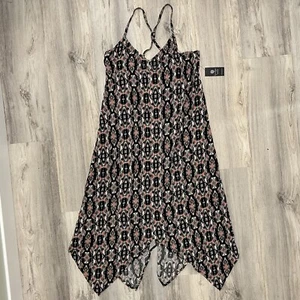 NWT Jessica Simpson Odin Sleeveless Geo Print Studded Midi Dress W Belt Size L - Picture 1 of 5