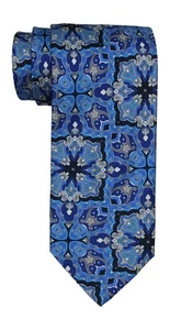 Italo Ferretti Satin Blue Tapestry Paisley Tie - Picture 1 of 1