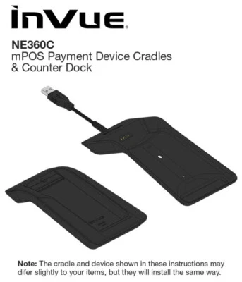 INVUE NE360C mPOS Payment Device Cradles Counter/Wall Dock Center Stand CT3002 - Image 1 of 4
