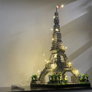 LED Pariser Eiffelturm 3D Puzzle, Klemmbausteine, Spielzeug, Dekoration - Bild 1 von 6