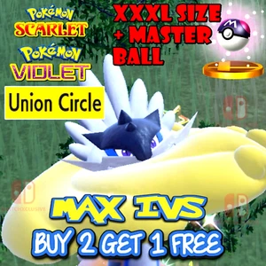 ✨ SHINY RAGING BOLT PERFECT IVS XXXL + MASTER BALL NEW POKEMON INDIGO DISK DLC✨ - Picture 1 of 2