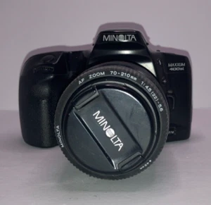 MINOLTA MAXXUM 400si 35mm FILM CAMERA W/ Minolta AF ZOOM 70-210mm. Working ! - Picture 1 of 5