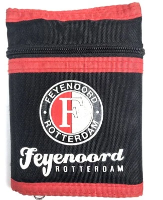 Feyenoord Rotterdam Hombres Niños Cartera Fútbol Nylon Negro Rojo  Foto 1 de 4