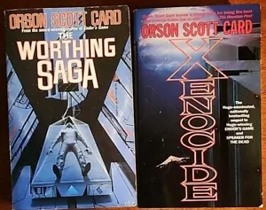 The Worthing Saga & Xenocide By Orson Scott Card - 2 Paperbacks 1990 Vintage - Foto 1 di 16