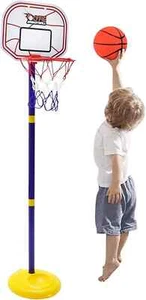 Basketball Hoop for Kids Toddler 3 Age Stand Adjustable Height 2.26-3.48 Ft Mini - Picture 1 of 7