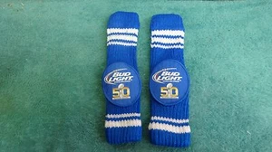 Bufandas conmemorativas para botellas de cerveza Super Bowl 50 Bud Light (2) DOS NUNCA USADAS - Imagen 1 de 5