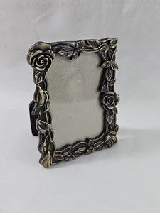 The Weston Gallery Roses Antique Brass-tone Picture Photo Mini Frame 2.5" x 3.5" - Picture 1 of 4