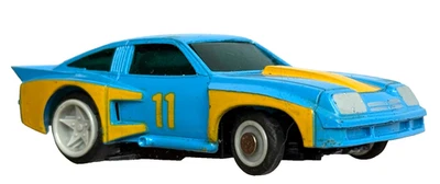 VINTAGE BLUE CHEVY MONZA MATCHBOX LANECHANGER SLOTLESS SLOT CAR #11 RPS - Image 1 of 4