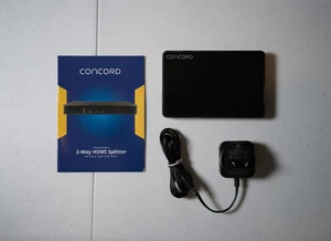 Concord 2-Way 4K UHD HDMI Splitter CSP2WH20B4K-A - Picture 1 of 11
