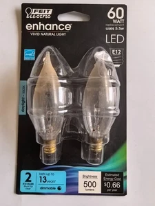 2-pack of Feit Electric Enhance Vivid Natural Light 60-watt equivalent LED light - Picture 1 of 2