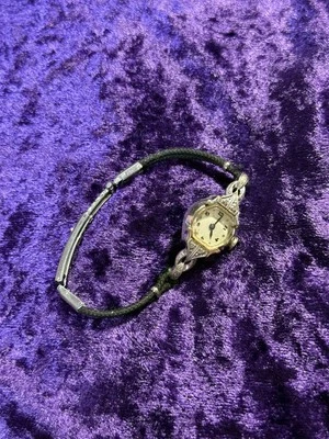 Vintage 1950s Bulova Ladies Mechanical Wind Cocktail Watch 10k White Gold Filled - Image 1 of 4