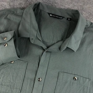 TravisMathew Men's XXXL Green Long Sleeve Button Up Cotton Shirt - Picture 1 of 14