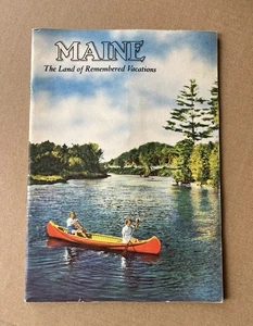 Vintage Maine The Land of Remembered Vacations c1950s Travel Booklet Augusta - Picture 1 of 9