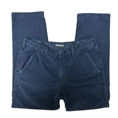 Barbour Chino Pants Mens FITS 30x26 Navy Blue Trousers Regular Fit Soft - Image 1 of 4