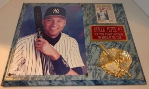 Placa de béisbol New York Yankees Derek Jeter 12" x 15" 1996 novato del año - Imagen 1 de 18