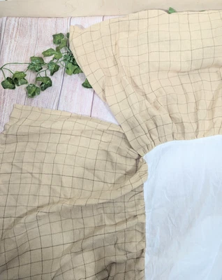 Chaps Ralph Lauren King Size Brown Plaid Bed Skirt with Split Corners-Cotton - Image 1 of 4