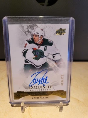 2015-16 Upper Deck Exquisite Collection Signatures /125 Zach Parise Auto - Image 1 of 2